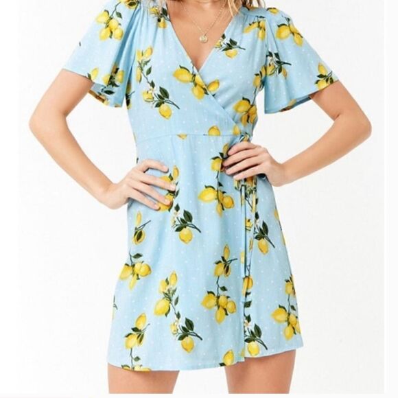 Forever 21,lemon mini dress - Picture 1 of 3